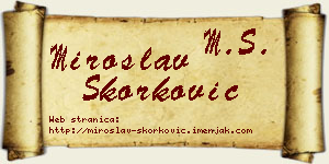 Miroslav Skorković vizit kartica